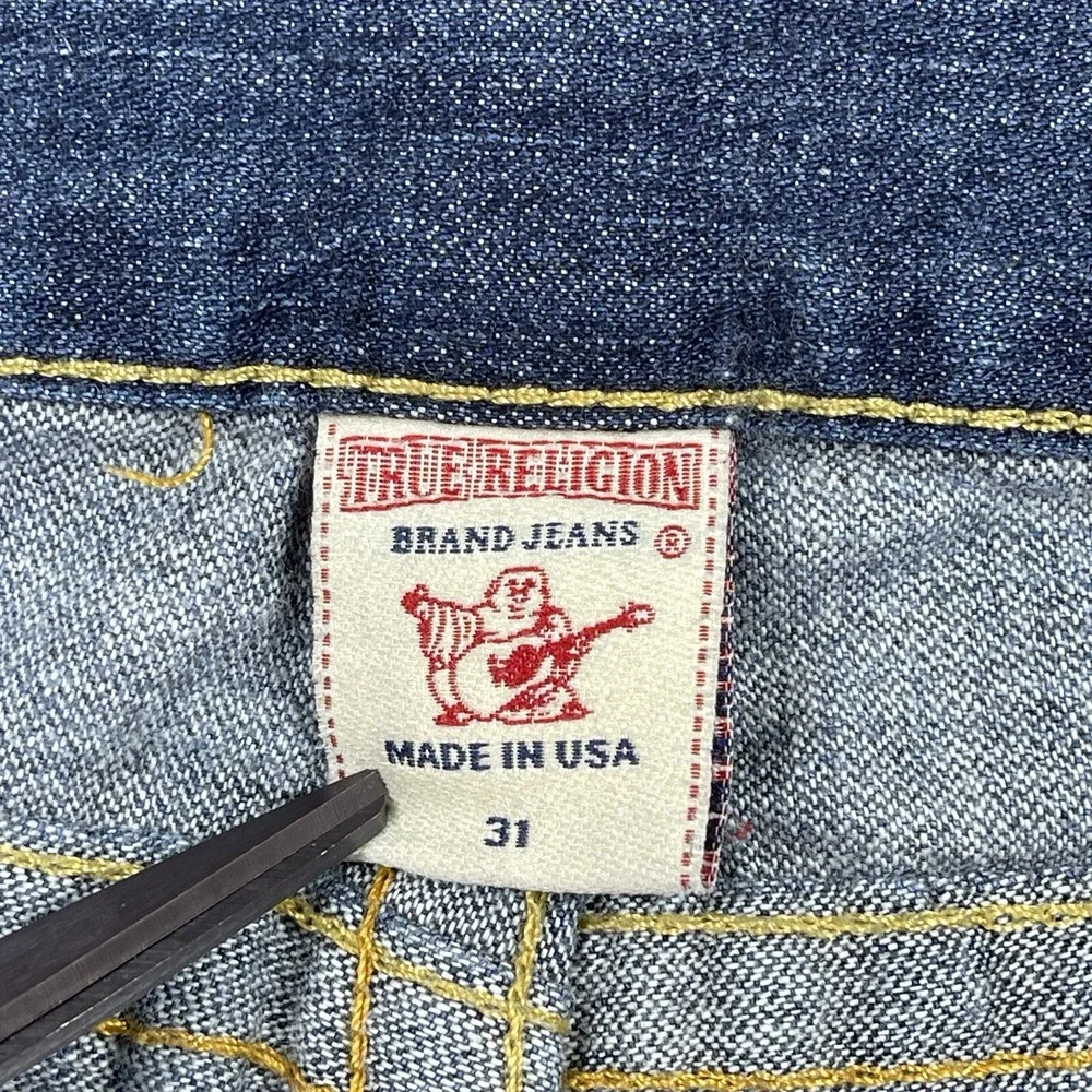 True Religion Jeans Mens 31x26‎ Blue Denim Zach Button Fly Vintage Y2K Pants